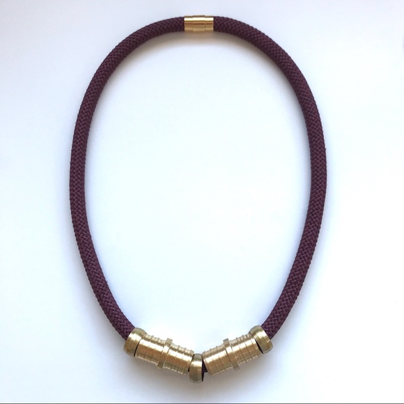 Burgundy rope necklace - Multiple ways to wear - Picture 1 of 11